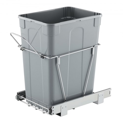 

VEVOR Pullout Trash Can for Kitchen Cabinets, 35 QT Garbage Waste Recycling Bin, Under Mount Waste Container, with Heavy Duty Metal Full Extension Sliding System and Handle, for Sink, Under Counter