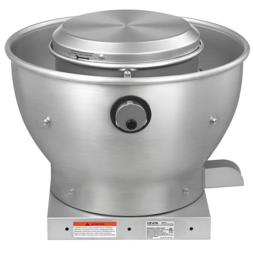 

VEVOR Commercial Kitchen Exhaust Fan, 612 CFM Restaurant Canopy Hood Exhaust Fan, 0.25HP 180W Direct Drive Food Truck Hood Vent, High Speed & Low Noise, for Warehouse, Agriculture
