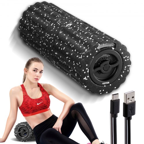 

VEVOR Vibrating Foam Roller 4 Intensities Rechargeable Electric EPP Foam Roller