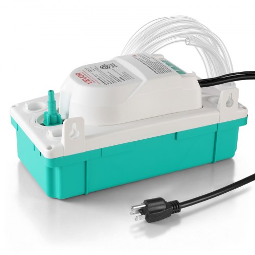 

VEVOR Condensate Pump, 1/24 HP, 110 GPH, 24 ft Lift, 100-240V Automatic AC Condensation Removal Pump with Safety Switch & 20 ft Tubing, for Air Conditioner, Dehumidifier, HVAC, Furnace, Ice Maker