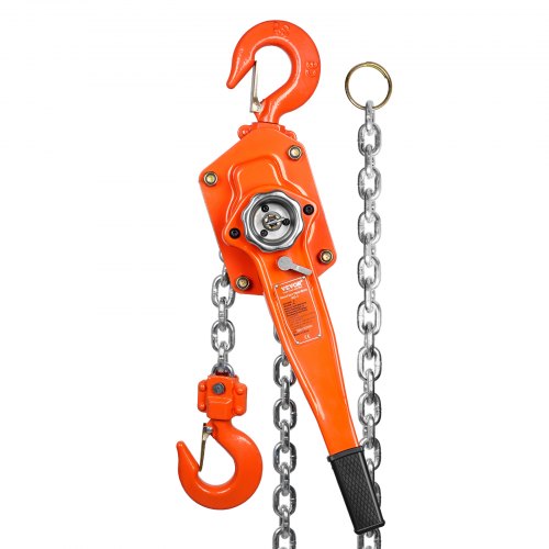 

VEVOR Manual Lever Chain Hoist, 3 Ton 6600 lbs Capacity 10 FT Come Along, G80 Galvanized Carbon Steel with Weston Double-Pawl Brake, Auto Chain Leading & 360° Rotation Hook, for Garage Factory Dock