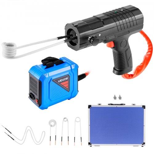 VEVOR Induction Heater Bolt Removal, 1800W 230V Magnetic Induction Heater Kit, Handheld Nut Buster Tool, Mini Heating Machine for Rusty Screw Removing, Car Garage Repairing Tools with 4 Coil and Box