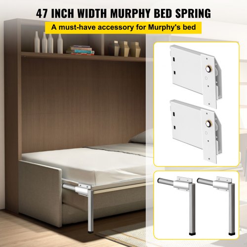 Murphy Wall Bed Spring Mechanism Hardware Kit Horizontal Stainless Twin Size 