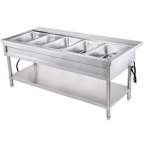 850W 3 Pan Restaurant Electric Steam Table Buffet Food Warmer Commercial 220V 