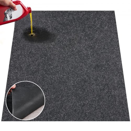 

VEVOR Waterproof Garage Floor Mat for Under Car, 3'x5' Compact Size Heavy Duty Containment Mat with Strong Grip, Protects Garage Floor from Water, Mud and Oil, For Garages,Greenhouses,Entrance