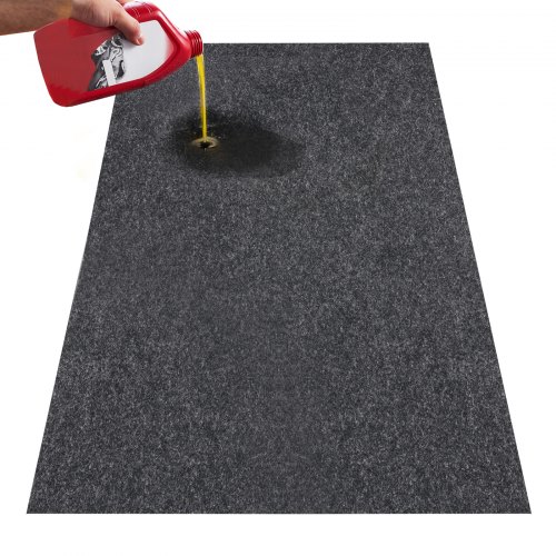 

VEVOR Garage Floor Mat, 8'10"x22' Waterproof Protection from Water,Snow, Rain,Mud and Oil for Cars, Non-slip Heavy Duty Containment Mat with TPE Anti-Leak Backing & Easy to Clean & Cuttable