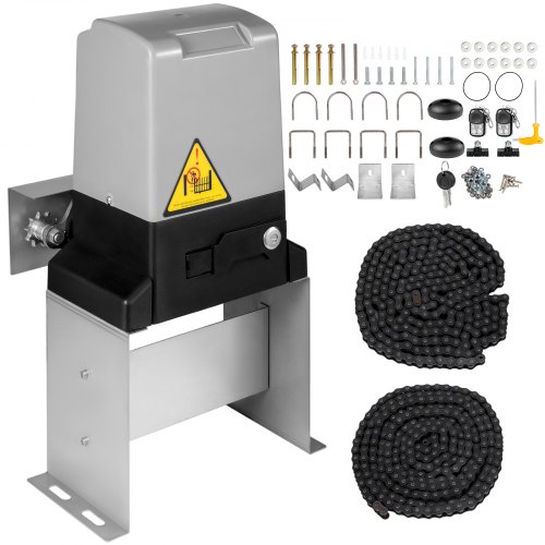 Electric Sliding Gate Opener 3300lbs Automatic Motor Remote Kit Heavy Duty HT 