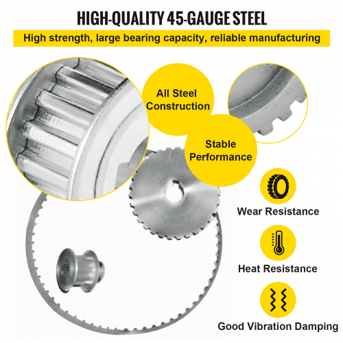 Metal Lathe Gear 7 x 10,12 & 14" Gear/Belt CJ0618 High-quality Metal Waterproof 