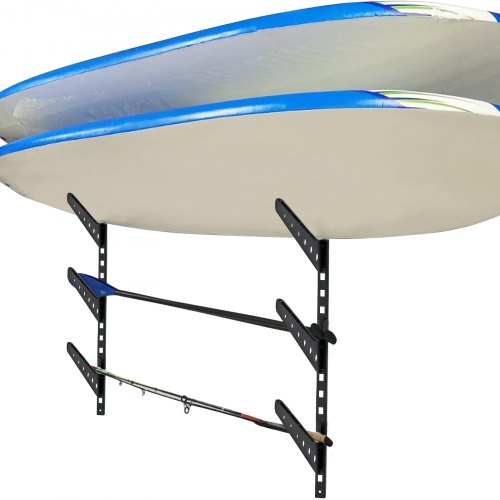 Vevor Metal Surf Storage Rack 4-tier Surfboard Wall Mount Adjustable Snowboard