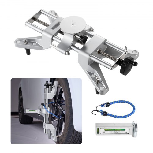 

VEVOR Wheel Clamp & Magnetic Adapter, 2 PCS Aluminum Alloy Wheel Alignment Tool for Precise Camber Gauge, Fits 279-635 mm Rims, Universal Magnetic Gauge Tire Repair Tool for Car Truck SUV Motorcycle