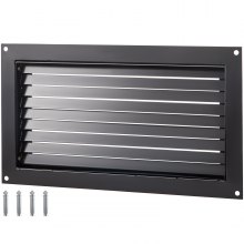 VEVOR Foundation Flood Vent, 8" Height x 16" Width Flood Vent, to Reduce Foundation Damage and Flood Risk, Black, Wall Mounted Flood Vent, for Garages & Full Height Enclosures