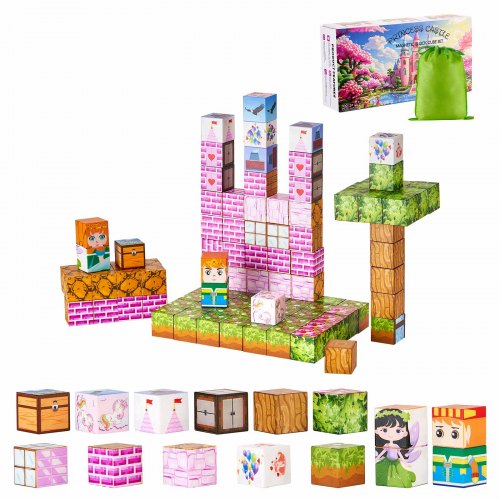 

VEVOR Magnetic Blocks 100 PCS Princess Castle Set STEM Montessori Sensory Toys