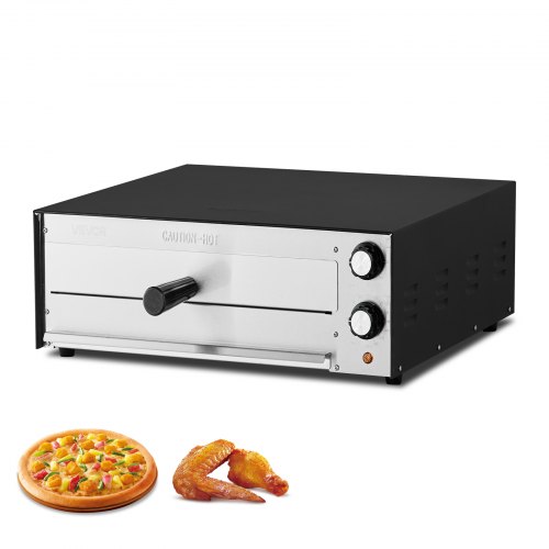 

VEVOR Electric Pizza Oven, 16-inch Indoor Pizza Ovens, 572°F Max Temp, 1750W Commercial Pizzas Maker w/Timing & Temp Control, Countertops Pizza Cooker w/Pizza Rack, Crumb Tray, Diner and Home