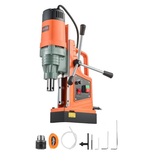 

VEVOR Magnetic Drill, 1550W Motor 2 in Coring Diameter, 2922 lbf Magnetic Force, 0-550 RPM Variable Speed, Portable Electric Mag Drill Press Drilling Machine for Metal Surface, Home Improvement