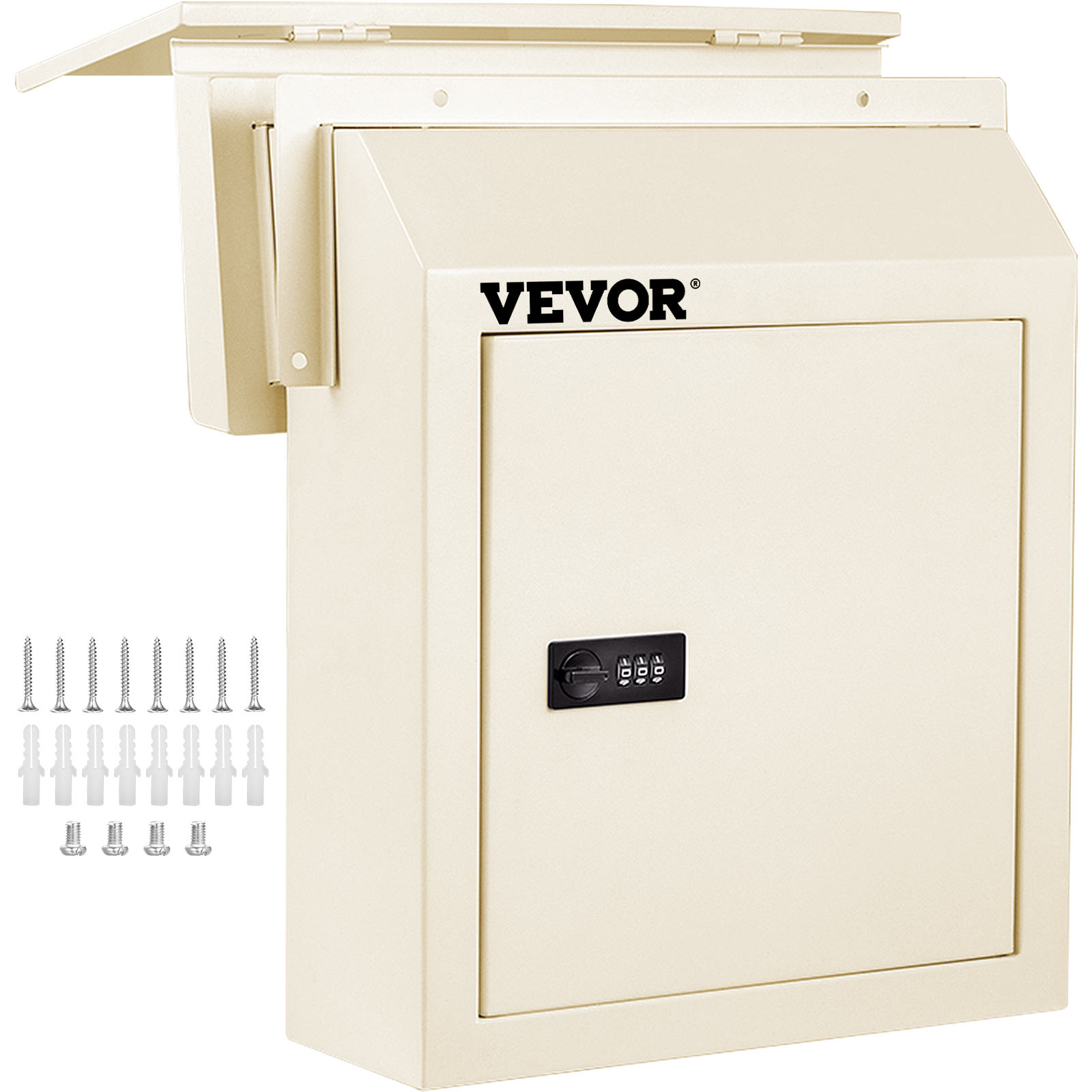 VEVOR Through-The-Door Locking Drop Box Door Drop Box 11.8''x4.3''x14.2'' Beige от Vevor Many GEOs