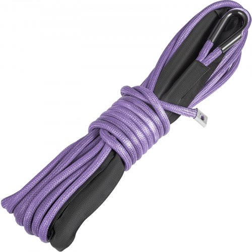 Vevor Winch Rope Synthetic Cable 5/16"x50' 8000 Lbs Capacity Atv Recovery Purple