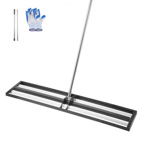 

48x10in Lawn Leveling Rake with 83.9 in Adjustable Handle for Yard Heavy Duty