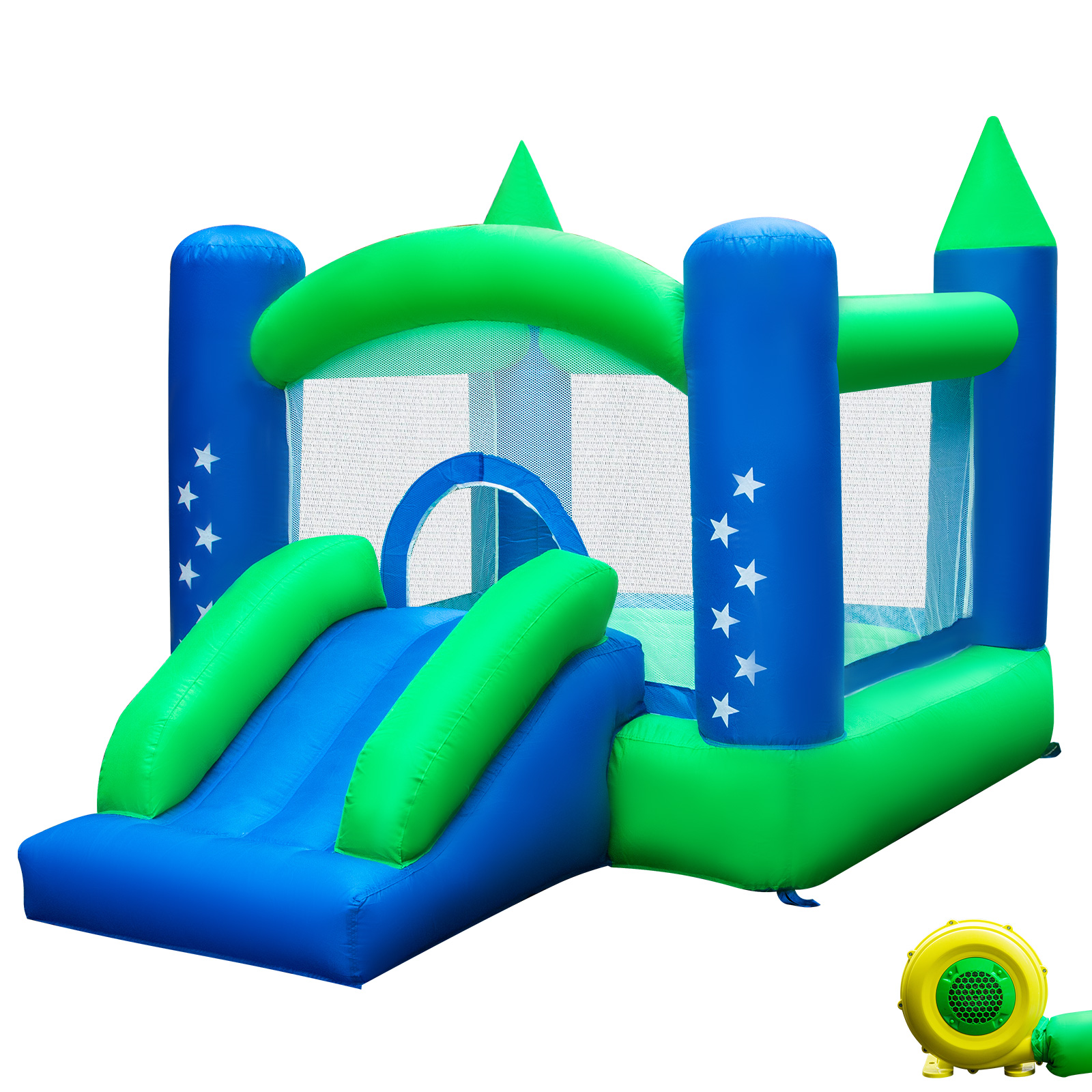 Inflatable Castle Royal Bounce House Jump And Slide Bouncer With Blower от Vevor Many GEOs