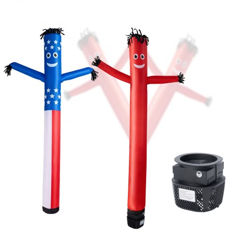 

VEVOR Inflatable Tube Man with Blower, 8 ft Tall, Wacky Waving Wind Flying Inflatable Dancing Tube Guy with 1/15 HP IPX3 Waterproof Blower Fan, for Outdoor Advertising Business Store Party Decoration