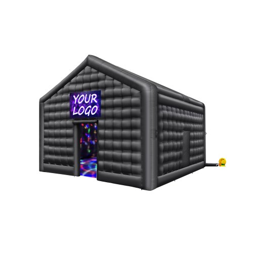 

VEVOR Inflatable Nightclub 17.7 x 16.4 x 13.9 Ft Blow up Party Tent with Lights