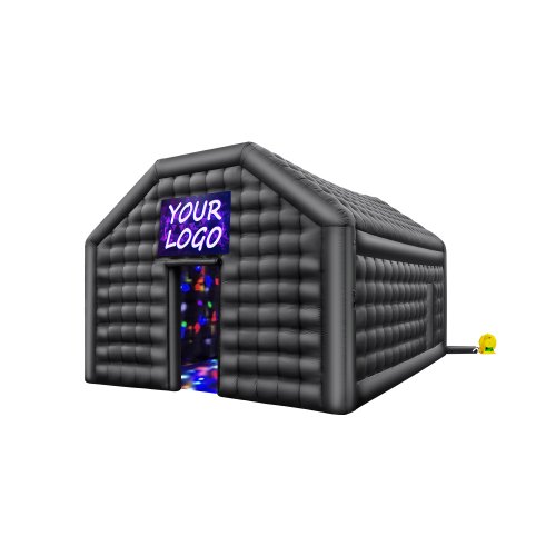 

Inflatable Nightclub 19.7 x 16.4 x 12 Ft Blow up Party Tent with Lights