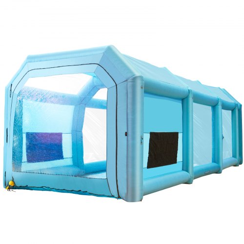 Vevor Inflatable Paint Booth, 39.4X16.4X13.1 Ft Spray Paint Booth, With 2 Powerful Blowers, Inflatable Spray Booth With Air Filter System, Car Paint B-image