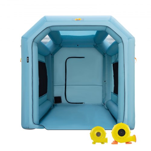 VEVOR Portable Inflatable Paint Booth, 13 x 8 x 8ft Inflatable Spray Booth, Car Paint Tent with Air Filter System & 2 Blowers, Upgraded Blow Up Spray Booth Tent, Auto Paint Workstation Motorcycle Gara