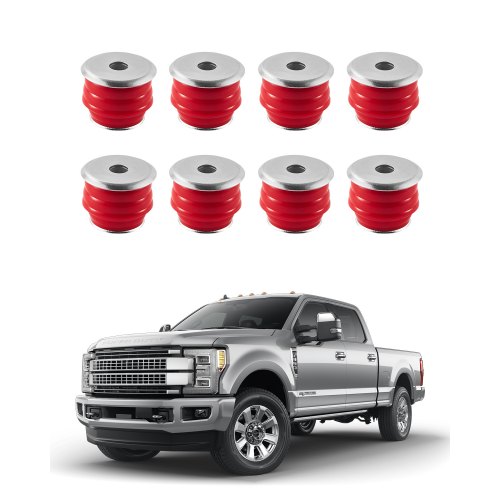 

VEVOR Body Mount Bushing Kit, Compatible with 2008-2016 F250 F350 Super Duty, 60 PCS Polyurethane Body Mount Kit, Quick Replacement, Durable Components for Improving Bumpy Driving Performance, Red