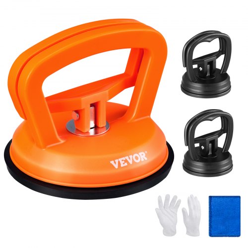 

VEVOR Dent Removal Kit, 3 Packs Suction Cups, Dent Puller Handle Lifter with Gloves and Cloth, Paintless Car Dent Puller Remover for Car Dent Repair, Glass, Tiles, Mirror Lifting and Moving