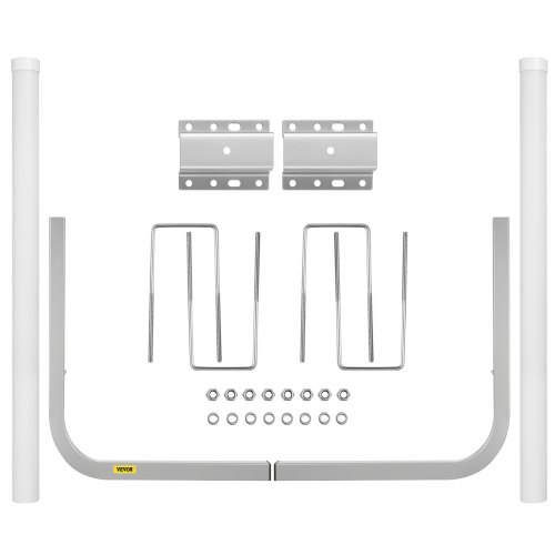 

VEVOR Boat Trailer Guide-on, 60", One Pair Steel Trailer Post Guide ons, with White PVC Tube Covers, Complete Mounting Accessories Included, for Ski Boat, Fishing Boat or Sailboat Trailer