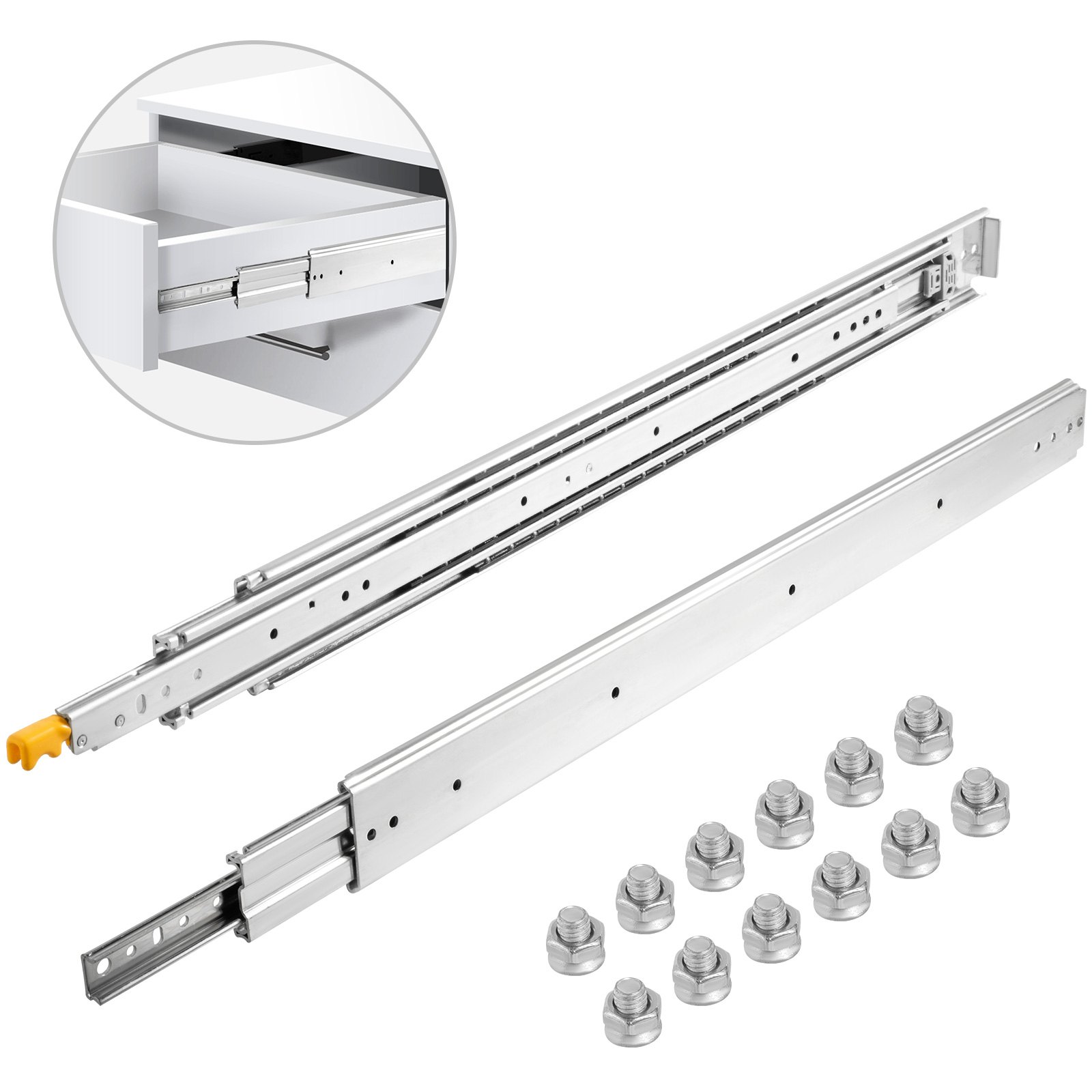 Heavy Duty Drawer Slides 500lb Full Extension 20" Ball Bearing Cold Rolled Steel от Vevor Many GEOs