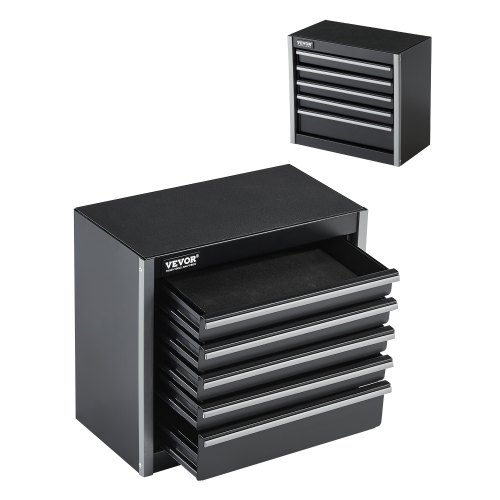 

VEVOR Tool Box 218.4 mm Portable Metal Tool Box with 5 Drawers Tool Organizer