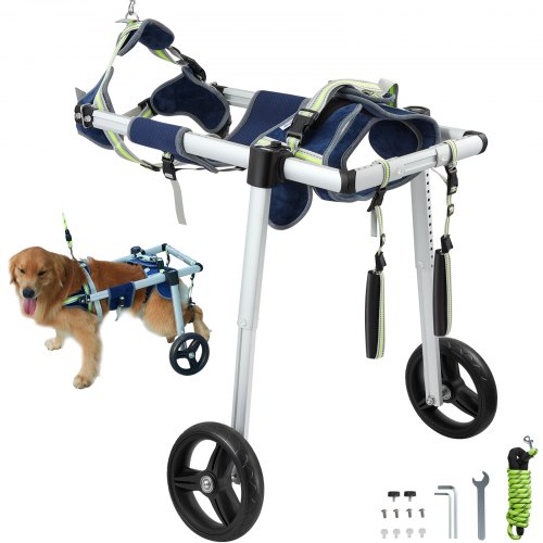 

VEVOR 2 Wheels Dog Wheelchair for Back Legs, Pet Wheelchair Lightweight & Adjustable Assisting in Healing, Dog Cart/Wheelchair for Injured, Disabled, Paralysis, Hind Limb Weak Pet(L)