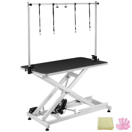 Electric Lifting Pet Dog Grooming Table Black Drying Shower Height Adjustable