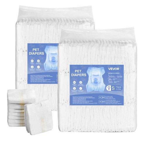 

VEVOR Disposable Dog Diapers Super Absorbent Female Dog Diapers S Size 144 Count