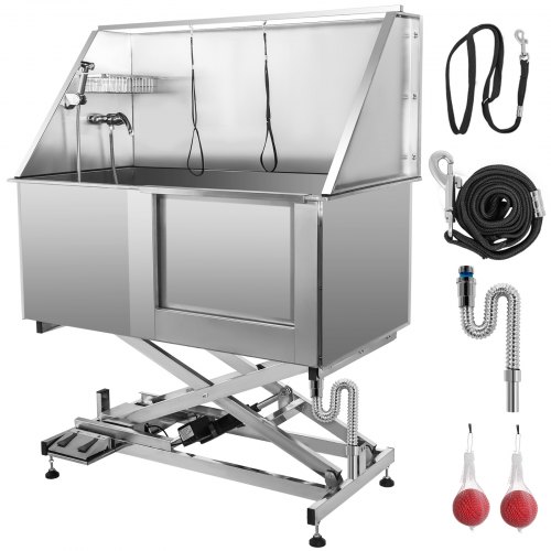 UOKRR Dog Washing Station for Home Professional Stainless Steel 50 Dog  Bathing Station for Large, Medium & Small Pet Dog Grooming Tub with  Integrated