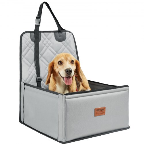 

VEVOR Dog Booster Car Seat Pet Car Seat for Small Dog up to 26 lbs Gray