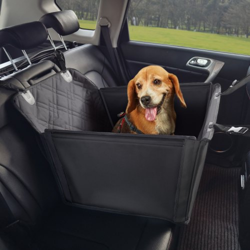 

VEVOR Dog Booster Car Seat Pet Car Seat for S M L Dogs up to 40 lbs Black