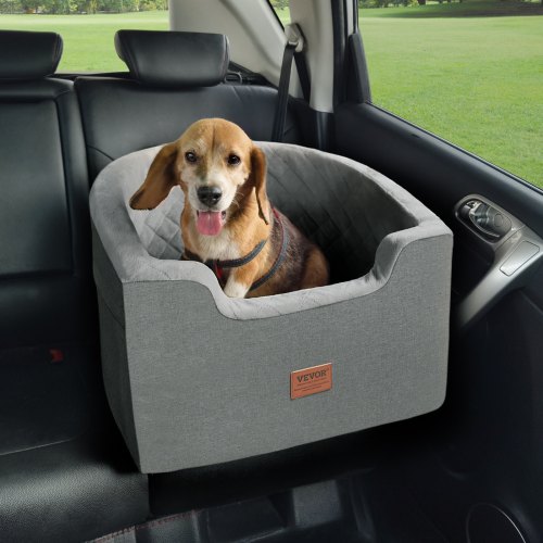 

VEVOR Dog Booster Car Seat Pet Car Seat for Small Medium Dog up to 55 lbs Gray