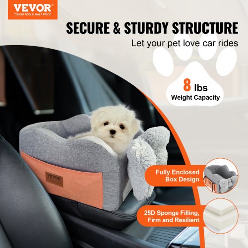 

VEVOR Center Console Dog Car Seat Dog Booster Car Seat for Small Dog 3.6 kg