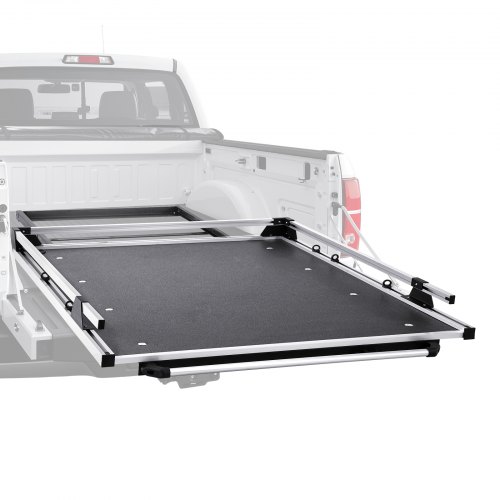 

VEVOR Sliding Truck Bed Organizer, 65 x 48-Inch Heavy Duty Truck Bed Storage Drawer with 1000 lbs Capacity, Features 6 Movable Rings for Securing, 2-Postion Slide out Tray for Pickup Trucks, Black