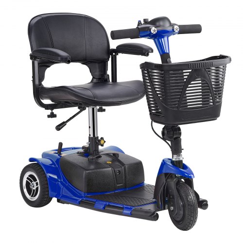 

VEVOR 3 Wheel Folding Mobility Scooter for Adults & Seniors, Heavy-Duty Electric Powered Mobility Scooter & 12 Mile Long Range, All Terrain Travel Wheelchair with 9° Climbing Capacity, 265lb Capacity