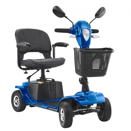 

VEVOR Heavy-Duty 4 Wheel Mobility Scooter for Adults & Seniors - Folding Electric Powered Mobility Scooter & 12 Mile Long Range, All Terrain Travel Scooter with 9° Climbing Capacity, 265lb Capacity