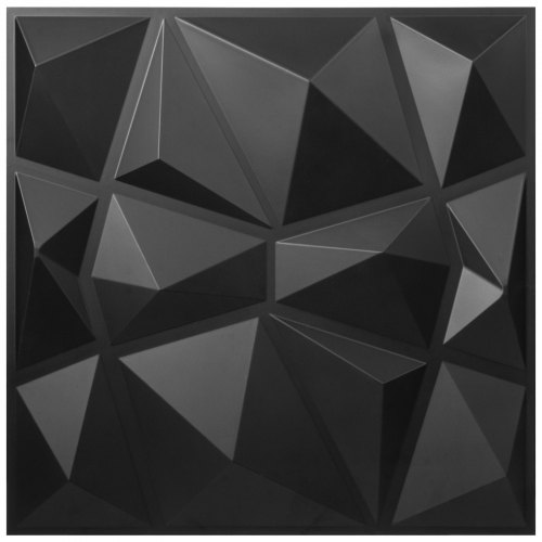 13 Pack 3D Wall Panels Black Color Wall Design Decor