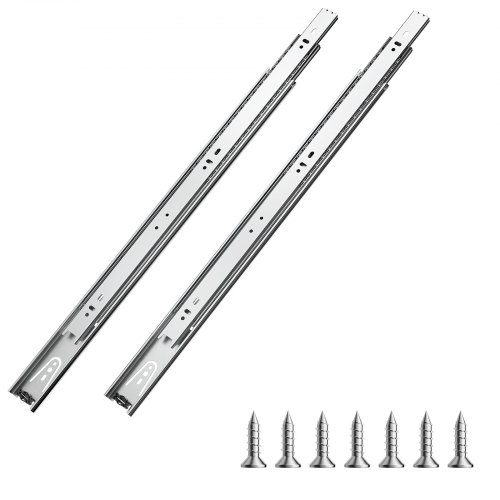 

VEVOR Drawer Slides, 20 inch, 10 Pairs Full Extension Ball Bearing Cabinet Rails, 100 LB Load Capacity Heavy Duty Side Mount Dresser Drawer Slides, Drawer Track Runners for Kitchen DIY Replacement