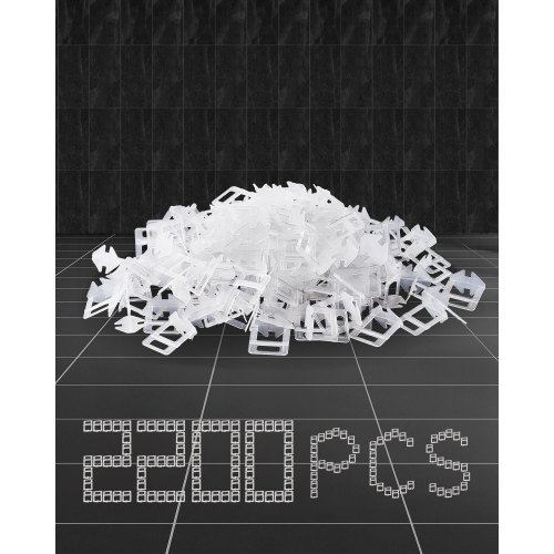 VEVOR Tile Leveling System Clips, 2200-Piece DIY Tile Leveler Spacers, 1/16