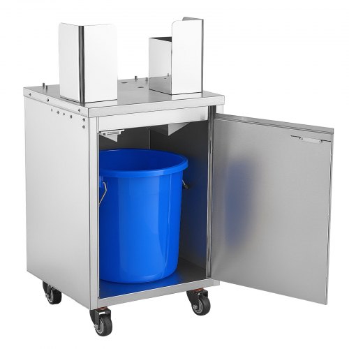 

VEVOR Movable Base Cabinet for Orange Juicer, Thickened Stainless Steel Cabinet, 4 Swivel Casters, Compatible with VEVOR NS2000E-4\NS2000E-4P Fully Automatic Feed Orange Juicer, Easy Installation