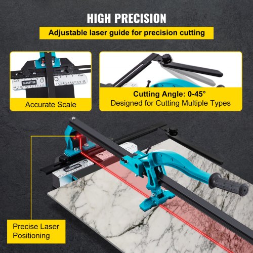 Details about   24" Manual Tile Cutter Cutting Machine 600mm Precise Industrial Heavy Duty 