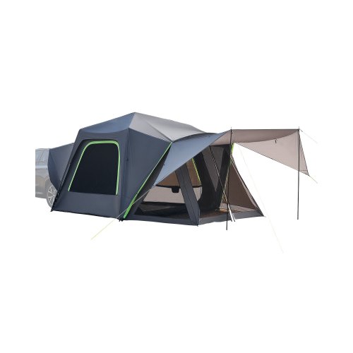 VEVOR SUV Tent for Camping, 10FT L x 10FT W, Waterproof PU2000mm Spacious Double Layer Design for 5-8 Person, SUV Camping Tent with Shade Awning and Mesh Windows, Includes Rainfly and Storage Bag CZZPCHK1010F0ER65V0