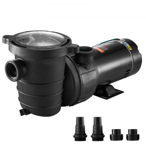 VEVOR Swimming Pool Pump 2.0HP 115V 1500W, Single Speed Pumps for Above Ground Pool, Powerful Pool P